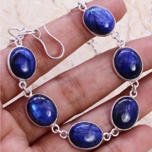 Labradorite silver bracelet - Picture 3 of 5